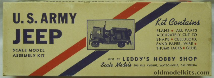 Leddy 1/12 US Army Jeep, A-50 plastic model kit